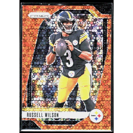 Russell Wilson 2024 Panini Prizm Orange Disco Prizm #240 Pittsburgh Steelers