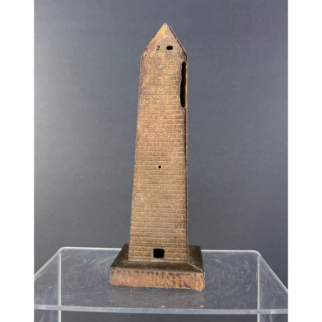 Washington Monument Cast Iron Still Bank  6" Vintage Souvenir