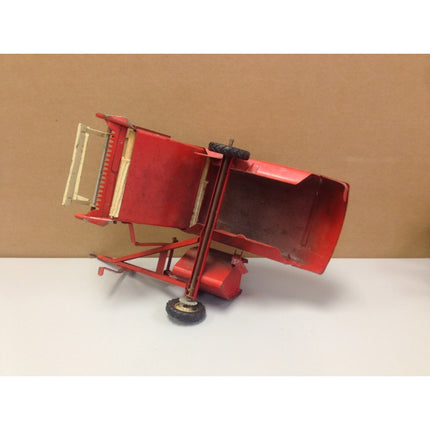 VTG 1950s Tru Scale Tractor & Combine Set – Die Cast & Pressed Steel Red/White