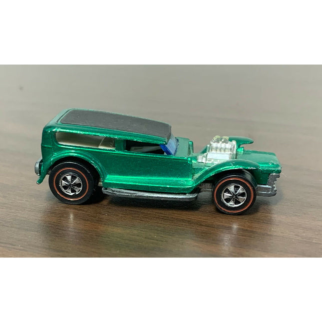 1970 Hot Wheels The Demon Spectraflame Green HTF White Interior Diecast Car