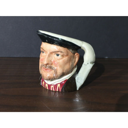Royal Doulton Henry VIII Toby Jug #D6648 1975 Miniature Mug 2.75" Porcelain