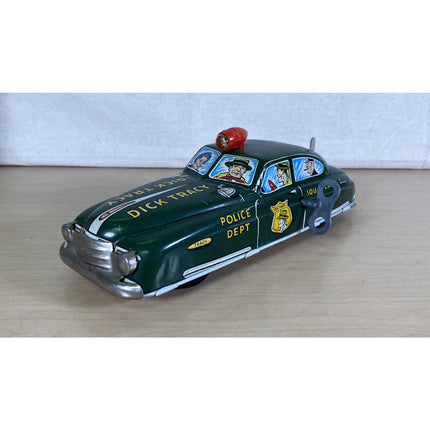 Vintage 1950s–60s Marx Dick Tracy Police Patrol Squad #1 Pressed Steel Toy Car