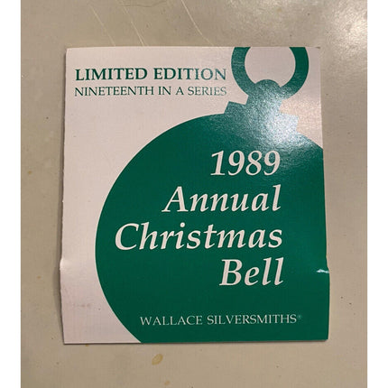 1989 Wallace Silverplate Christmas Bell Ornament – NOS Unopened