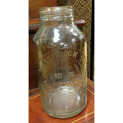 Vintage Horlick's Malted Milk Bottle – Early 1900s Glass Jar