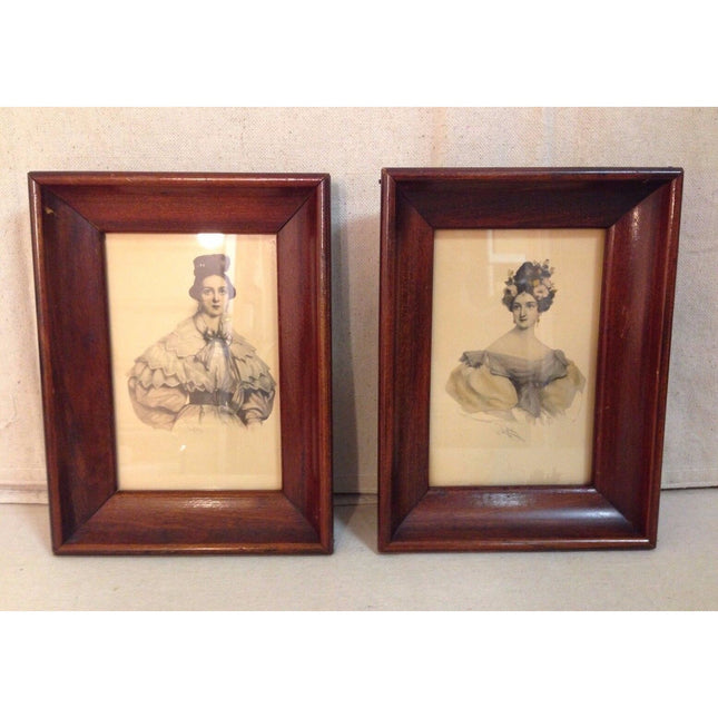 Henri Grevedon IBFCo Colored Prints Pair – Framed Shadow Box Art