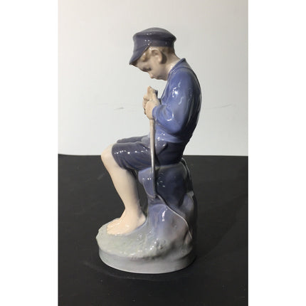 Royal Copenhagen Porcelain Figurine #905 “Whittling Boy” by Christian Thomsen