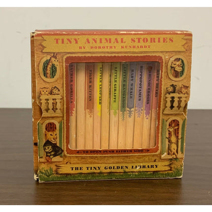 Tiny Animal Stories by Dorothy Kunhardt – 1948 Simon & Schuster – 12 Mini Books