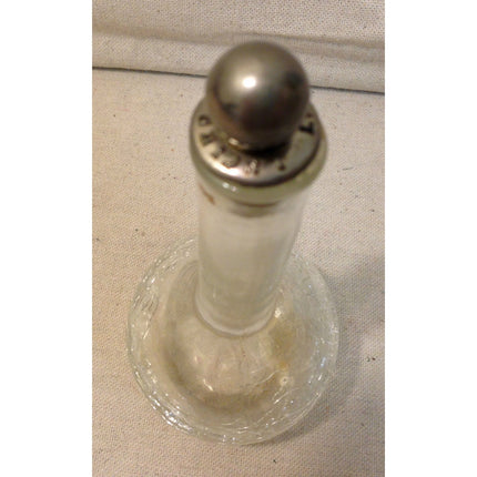 Vintage 1930s Lucien Lelong Crackled Glass Perfume Bottle