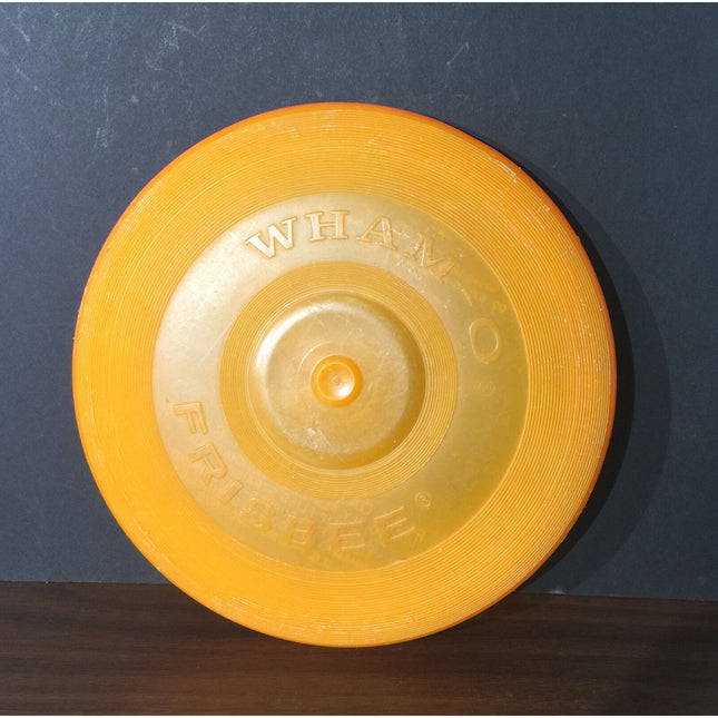 Vintage 1966 Wham-O Frisbee – Orange & Yellow Plastic Flying Disc