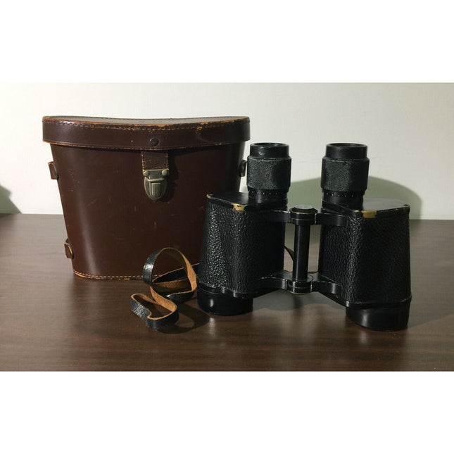 Vintage 1930s–40s Carl Zeiss Jena Delactis 8x40 Brass Body Binoculars w/ Case
