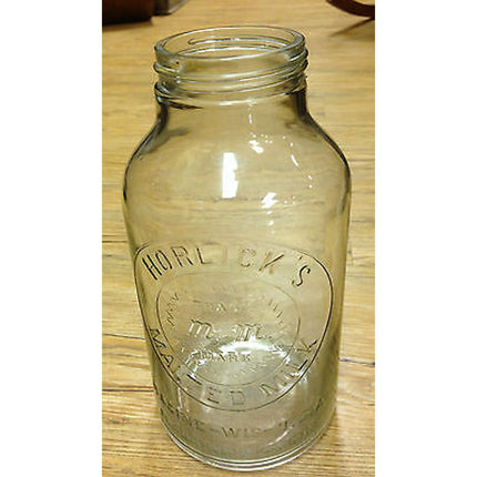 Vintage Horlick's Malted Milk Bottle – Early 1900s Glass Jar