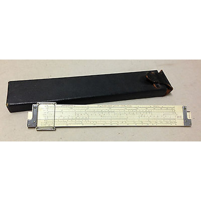 Vintage Keuffel & Esser Co. NY Slide Rule 4080-3 w/ Black Leather Case