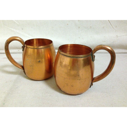 Set of 2 West Bend Aluminum Co. Vintage Copper Mule Mugs Cups – 11 oz