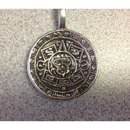 Vintage Sterling Silver Mexico Aztec Calendar Spoon 925