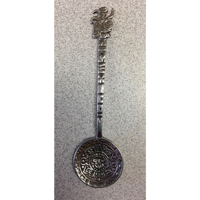 Vintage Sterling Silver Mexico Aztec Calendar Spoon 925
