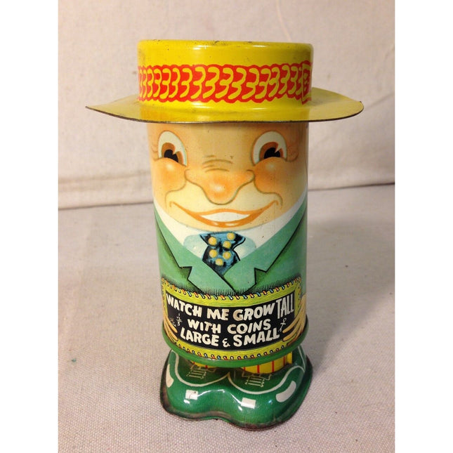 Vintage Apex Tin "Watch Me Grow Tall" Still Bank