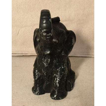 1936 Vanio Elephant Still Bank – Pot Metal Black w/ Green Base Coin Bank
