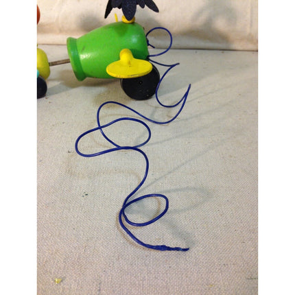 Vintage 1956 Fisher-Price Gabby Goofies Duck Family Wooden Pull Toy #770