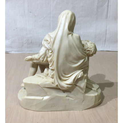 Vintage I.A.T. La Pietà Statue – Mary Holding Jesus Figurine 8.5" Religious