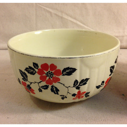 Vintage Hall’s Kitchen Ware Red Poppy Bowls – Set of 2, 6 1/4”
