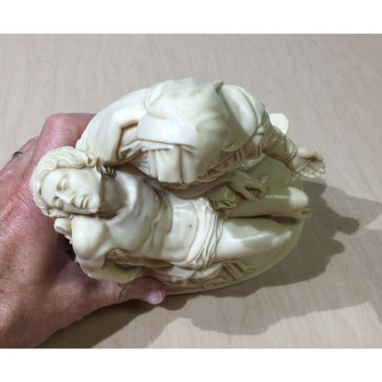 Vintage I.A.T. La Pietà Statue – Mary Holding Jesus Figurine 8.5" Religious