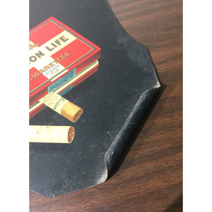 Early 1900s London Life Cigarettes Tin Advertising Sign – Extremely Rare Version