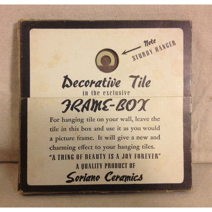 Soriano Ceramics Decorative Tile – Original Frame Box