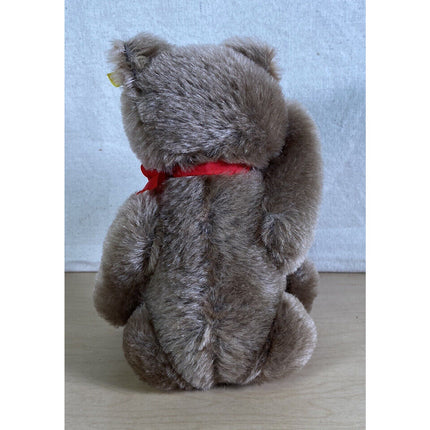 Steiff #0202/26 Original Teddy Bear – 8" Plush with Bow, Card, Tag & Button