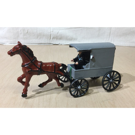 Lancaster Toy Mfg. Co. Amish Church Wagon – 1950s Metal w/ Original Box & Driver