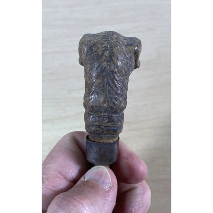 1920’s–30’s Airedale Dog Bottle Opener – Syroco Type Wood & Metal – 4 1/2"