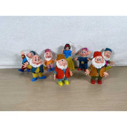 Vintage 1960s-70s Snow White & Seven Dwarfs Christmas Ornaments – Plastic & Felt