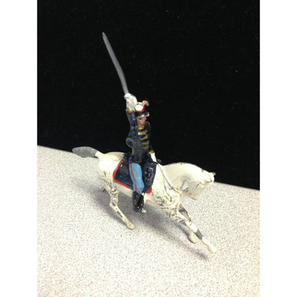 Vintage 1940's Lead Soldier on White Horse Figurine – England