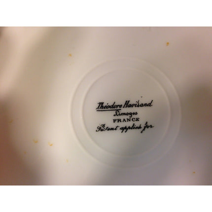 Antique Limoges Theodore Haviland Dresden Rose 9 Porcelain Dinner Plates