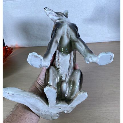 Wien Keramos Rudolf Chocholka Art Nouveau German Shepherd Alsatian Dog Figurine