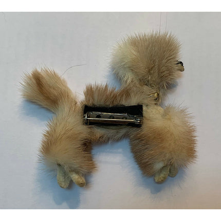 Vintage 1960s Mink Style Poodle Dog Pin Brooch