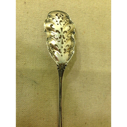 Vintage Sterling Silver Engraved Ornate Olive Spoon