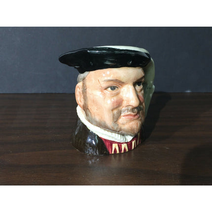 Royal Doulton Henry VIII Toby Jug #D6648 1975 Miniature Mug 2.75" Porcelain