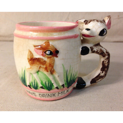 Vintage “Always Drink Milk” Mugs – Set of 2