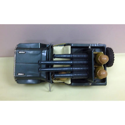1950’s Japan Friction Anti-Aircraft Jeep – 3 Men, 3 Guns, Large Version