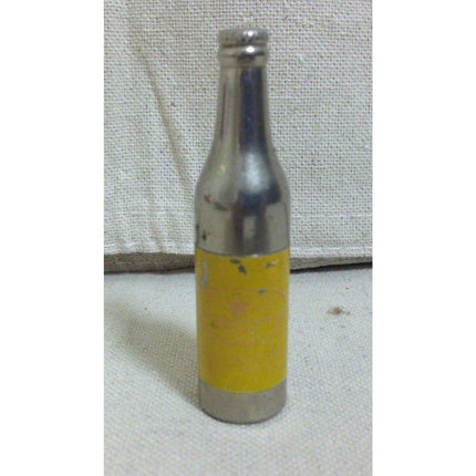 Vintage 1940s Royal Crown Cola Bottle Lighter – Metal w/ Paper Label – Unfired