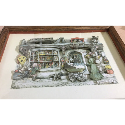 1973 Anton Peck 3D Diorama "Toy Shop" Frame – Hard to Find (HTF)