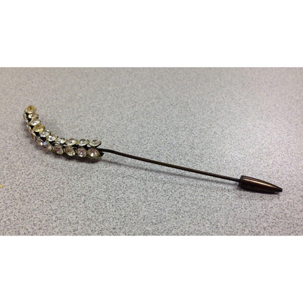 Vintage Victorian Style Hat Pin w/ 30 Rhinestones 5"