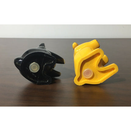 Vintage F&F Cat & Dog Salt & Pepper Shakers Plastic w/ Stoppers