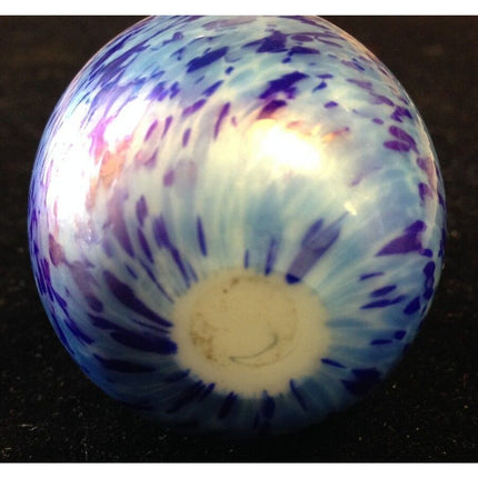 Vintage Mount Saint Helens Iridescent Blue Egg Paperweight – 2 1/4" – MSH 83