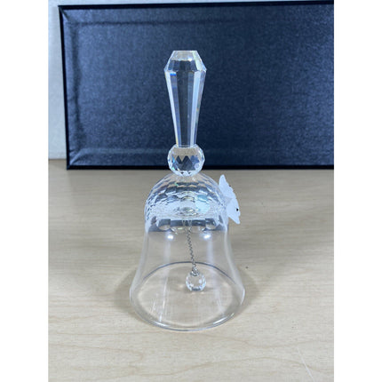 Swarovski Crystal 5 1/2” Frosted Bell with Flowers Figurine