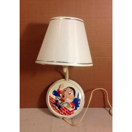 Vintage 1950s Goodman Humpty Dumpty Pin-Up Wall Lamp w/ Shade