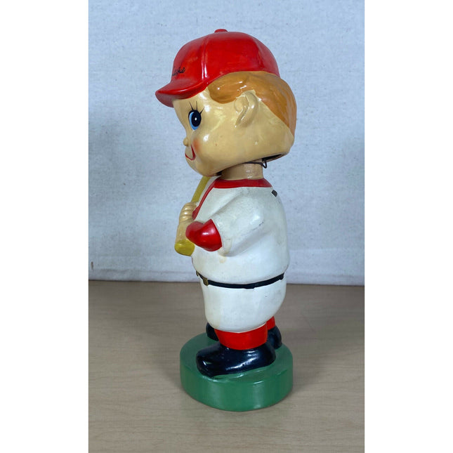 Vintage 1970s ArtMark Little League Bobblehead Bank Baseball 9" Coin Bank