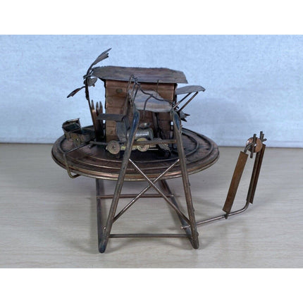 Vintage Copper Locomotive Music Box – Plays “I’ve Been Working on the Railroad”