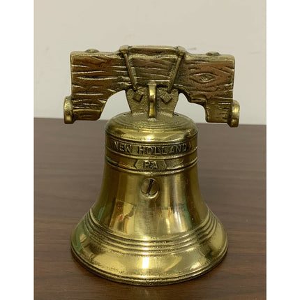 1776–1976 New Holland PA Bicentennial Vintage Brass Bell Still Bank
