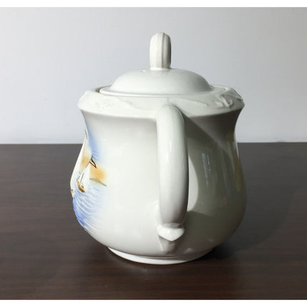 Porcelier Drip Coffee Maker w/ Sailboats Chinaware & Metal + Instructions